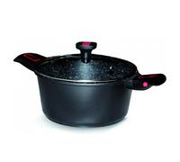 Faitout aluminium anti-adhésif 24cm + couvercle - 383606 - Granit Pro - BAUMALU