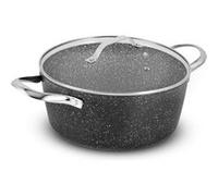 Faitout Aluminium Forge 24cm 4.1l Effet Pierre Couvercle Verre Tfi Hight_ft24tfi Durand Dupont