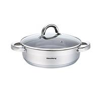 Faitout avec couvercle dans de nombreuses tailles 3.6l à 6.0L Faitout Casseroles induction inox KLAUS Montagne, Acier inoxydable, Silber, 3.6L