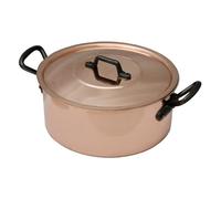 Faitout avec couvercle en cuivre massif 24 cm Baumalu