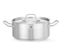 HENDI Casserole, basse - avec couvercle, Profi Line, 4,8L, ⌀240x(H)105mm