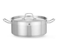 HENDI Casserole, basse - avec couvercle, Profi Line, 7,5L, ⌀280x(H)120mm