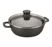 Lacor 25832 Casserole basse en fonte d'aluminium avec couvercle en verre 32 x 34 x 10 cm