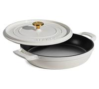 Faitout Bas Avec Couvercle En Fonte émaillée, Latte, 30 Cm / 3,8 L