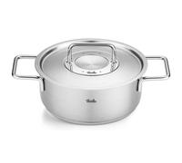 Faitout bas PURE 20 cm, argent, acier inoxydable, Fissler