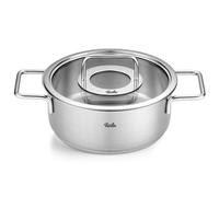 Faitout bas PURE 24 cm, argent, acier inoxydable, Fissler