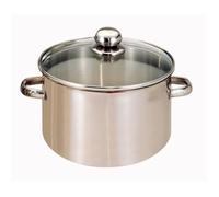 Baumalu Faitout 24 cm (5,2 L) Inox avec couvercle verre – Tous feux dont induction