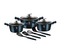 Faitout - BH-6152 - Aquamarine 28/24/20 cm - Triple revêtement granit - Tous feux dont induction
