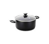 GreenPan Cambridge Marmite en céramique antiadhésive saine de 24 cm/4,9 litres avec couvercle, sans PFAS, pour l'induction, le lave-vaisselle, le four, noir