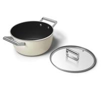 Faitout crème mat 24cm + couvercle - Smeg - CSF2412CRM -