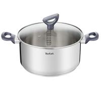 Tefal G7124614 Dailycook Faitout 24 cm + Couvercle Tous Feux dont Induction, Acier Inoxydable, Inox, 24 cm, 38, 4 x 25, 6 x 13, 3 cm