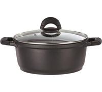 Faitout en Fonte d'Aluminium, 28 cm, Induction, Revêtement Antiadhésif, GSW SILCOGUSS, Noir