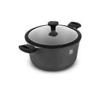 Faitout En Fonte D'aluminium Anti-adhesif 28cm 6.5l Couvercle Verre Trempe Et Silicone Tfi Chambord