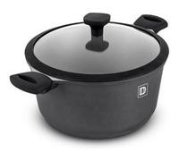 Faitout En Fonte D'aluminium Anti-adhesif 28cm 6.5l Couvercle Verre Trempe Et Silicone Tfi Chambord Durand Dupont G