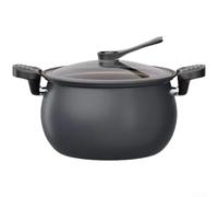Faitout en titane 28 cm avec couvercle en verre pour induction gaz | La conception à pression scellée retient les nutriments et la chaleur pour des repas familiaux plus rapides et plus sains.