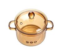 Faitout en verre transparent résistant à la cuisson lente | Casserole pour faire bouillir le lait, les pâtes, les soupes, la nourriture, le thé, cuit à la vapeur, chaud