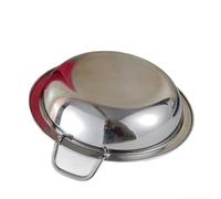 Faitout épais en acier inoxydable avec double poignées pour table de cuisson à induction Style coréen Argenté 24 cm 18 cm