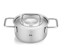 Faitout haut PURE 16 cm, avec couvercle de marmite en acier inoxidable, argent, acier inoxidable, Fissler