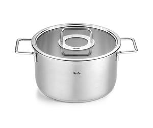 Faitout haut PURE 20 cm, argent, acier inoxydable, Fissler