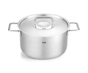 Faitout haut PURE 24 cm, argent, acier inoxydable, Fissler