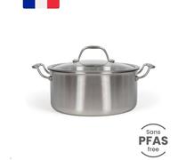 Faitout inox 24 cm LIVOO MEP165, Triply, cuisson homogène et saine sans PFAS