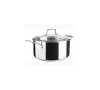 Lacor Faitout inox 24 cm 5 L – 60874, Acier 18/10 et Alu 3 couches, Induction