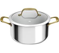 Faitout Inox 24cm Paul Bocuse Acier Inoxydable, Couvercle Verre, Polyvalence Culinaire - Gpe Seb France Tefal Menage