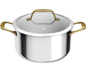 Faitout Inox 24cm Paul Bocuse Acier Inoxydable, Couvercle Verre, Polyvalence Culinaire - Gpe Seb France Tefal Menage