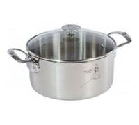 De Buyer Faitout Milady 28 cm inox 18/10 avec couvercle - 3427.28