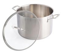 Faitout inox - Avec couvercle - 12 quarts - Induction - Tri-ply