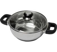 Faitout Inox Baumalu Saphir, 24 cm, Couvercle Verre, Tous Feux dont Induction, Poignée Bakélite
