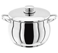 Faitout inox Marmite à soupe - 24 cm - 5,7 litres - Argent - Lot de 3