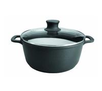 Faitout - LACOR - 25824 - Fonte d'aluminium - Ø24 cm - Avec couvercle verre