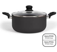 Faitout LIVOO MEP150R, 24 cm, Antiadhésif sans PFOA ni PFOS, Poignées silicone, Tous feux dont induction
