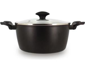 Faitout Menastyl, Aluminium Forgé, 24 cm, Noir, Tous Feux dont Induction