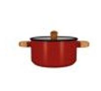 OGO Faitout ECTOR 7930286 – 24 cm, avec couvercle, aluminium et revêtement céramique, paprika