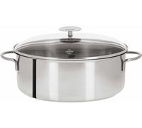 Faitout ovale 30 cm inox Mutine induction anses fixes avec grille & couvercle en