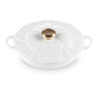 Faitout pétales 26CM blanc bouton doré