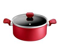 Faitout rouge aluminium 24cm avec couvercle - Tefal - C2894602 - daily expert