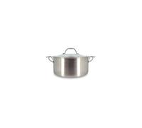 Faitout Triply 24cm acier inoxydable couvercle verre MENASTYL