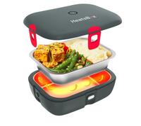 Faitron HeatsBox Style+ - Boite Chauffante Repas Électrique Mobile, Sans BPA, Contrôle par Application, Bol Anti-Fuite Gamelle Chauffante en Acier Inoxydable (925 ml), Gris