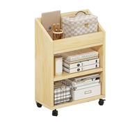 FAJNUZI2024 Armoire à Documents Étagère de Rangement sous la Table Bureau, Chariot, bibliothèque Mobile Multicouche avec Roue(63cm)