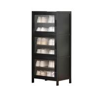 FAJNUZI2024 Meuble à Chaussures Armoire à Chaussures Porte Maison Grande capacité entrée étagère Organisateur Gain de Place Simple en Bois Massif(6 Layers)