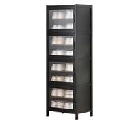 FAJNUZI2024 Meuble à Chaussures Armoire à Chaussures Porte Maison Grande capacité entrée étagère Organisateur Gain de Place Simple en Bois Massif(8 Layers)