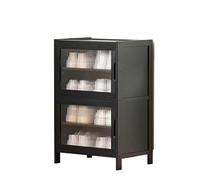 FAJNUZI2024 Meuble à Chaussures Armoire à Chaussures Porte Maison Grande capacité entrée étagère Organisateur Gain de Place Simple en Bois Massif(4 Layers)