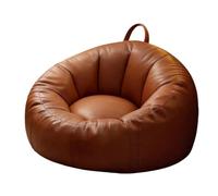 FAJNUZI2024 Pouf Salon Fauteuil Poire en Forme de Fleur, Chaise Longue à siège Unique, for Salon et Chambre Coucher(Bruin)