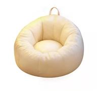 FAJNUZI2024 Pouf Salon Fauteuil Poire en Forme de Fleur, Chaise Longue à siège Unique, for Salon et Chambre Coucher(Beige)