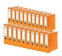 Falken 20x Classeur à levier PP A4 dos de 80mm VEGAN noir Orange 11286721007F
