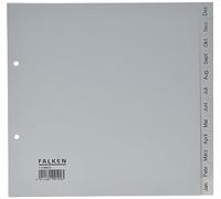 Falken 11298023 Intercalaires en plastique de Décembre Janvier halbe Höhe gris
