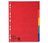 Falken 20x intercalaires en carton extra-larges pour A4+ 24,5 x 30 cm avec impression organisationnelle 5 pièces en couleur pour le rangement de pochettes transparentes et de dépliants